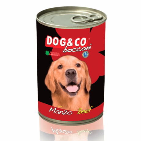 Dog&Co Beef/ conserve/hrana umeda pentru caini cu carne de vita 1250 gr.