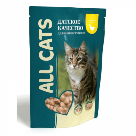 Conserve/hrana umeda pentru pisici All Cats pui in sos 85 gr.