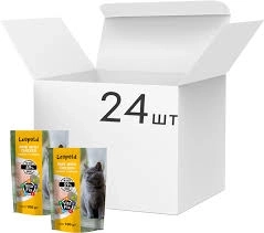 Упаковка влажного корма для кошек Леопольд Паштет с курицей 100g*24