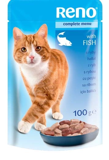 ПОЛНОЦЕННЫЙ КОРМ ДЛЯ ВЗРОСЛЫХ КОШЕК С РЫБОЙ 100gr.