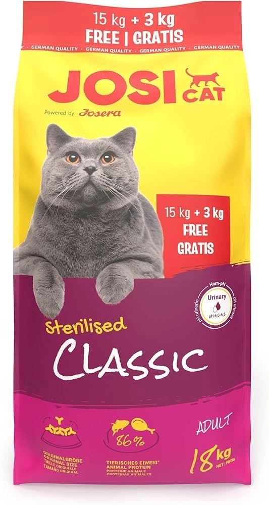 JosiCat Sterilised Classic 15+3 kg